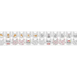 Coupon lingettes lavables motif chat gris et roux fond gris
