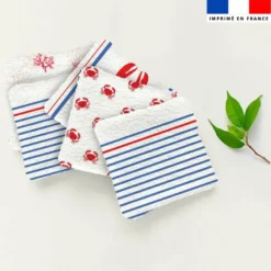 Coupon lingettes lavables motif marinière