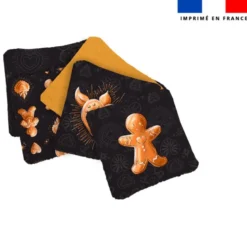 Coupon lingettes lavables motif Noël pain d'épices - Création Stillistic