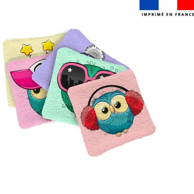 Coupon lingettes lavables motif hiboux