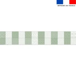 Coupon lingettes lavables motif géométrique vert sauge