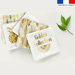 Coupon lingettes lavables motif art déco gold