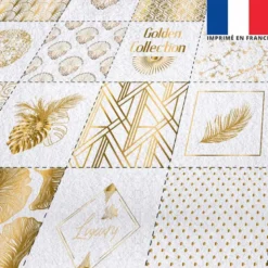 Coupon lingettes lavables motif art déco gold