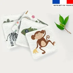 Coupon lingettes lavables motif animaux savane