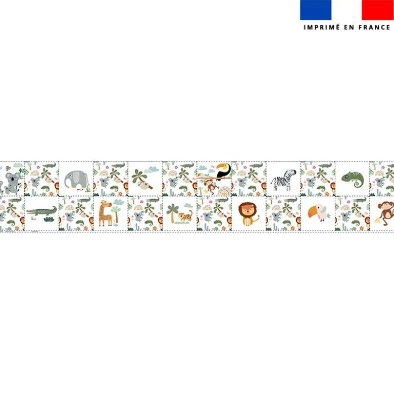 Coupon lingettes lavables motif animaux savane