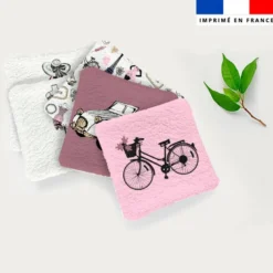 Coupon lingettes lavables motif Paris rose et gold
