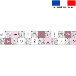 Coupon lingettes lavables motif Paris rose et gold