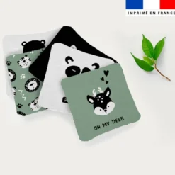 Coupon lingettes lavables motif animaux sauvages