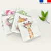 Coupon lingettes lavables motif animaux aquarelle