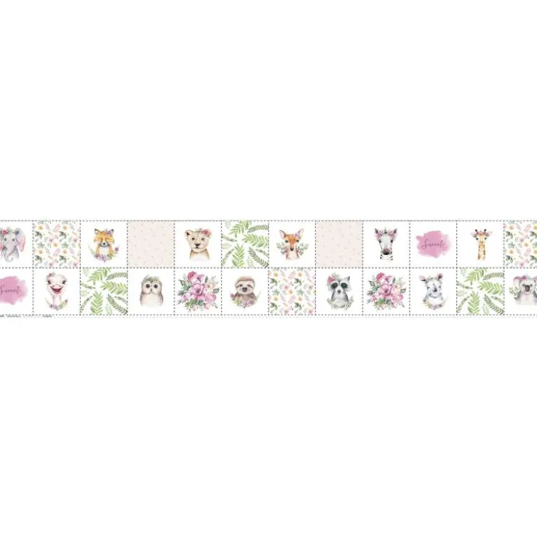 Coupon lingettes lavables motif animaux aquarelle