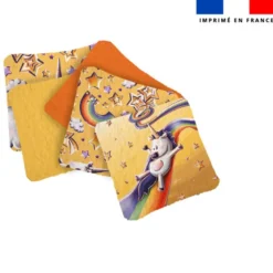 Coupon lingettes lavables motif licorne toboggan - Création Stillistic