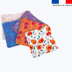 Coupon lingettes lavables motif floral - Création Cat&Colours