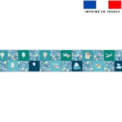 Coupon lingettes lavables motif montgolfière aquarelle