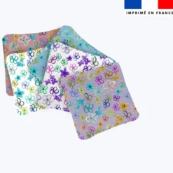 Coupon lingettes lavables motif fleurs légères multicolores - Création Cat&Colours