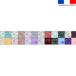 Coupon lingettes lavables motif fleurs légères multicolores - Création Cat&Colours