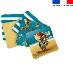 Coupon lingettes lavables motif lion pirate - Création Stillistic