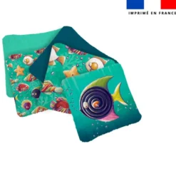Coupon lingettes lavables motif poissons bonbons - Création Stillistic