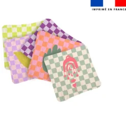 Coupon lingettes lavables motif positives vibes - Création Lili Bambou Design