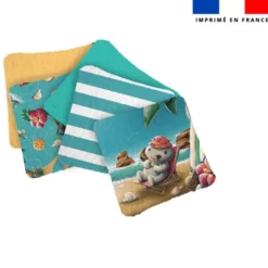 Coupon lingettes lavables motif hippo en vacances - Création Stillistic