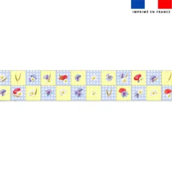 Coupon lingettes lavables motif fleurs champêtres vichy - Création Lili Bambou Design
