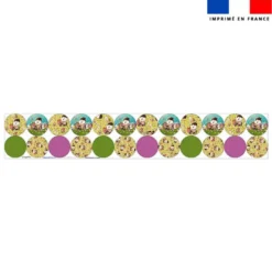 Coupon lingettes lavables rondes motif mouton et oeufs de Pâques - Création Stillistic