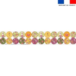 Coupon lingettes lavables rondes motif lapin printanier - Création Stillistic