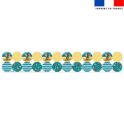 Coupon lingettes lavables rondes motif lion pirate - Création Stillistic