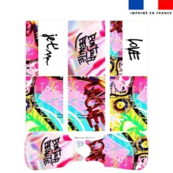 Coupon motif graffiti rose - Gigoteuse et Tour de Lit - Création Alex Z