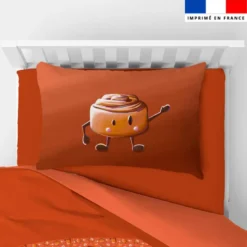 Coupon oreiller imprimé amis ptit déj Roulé à la cannelle - Création Stillistic