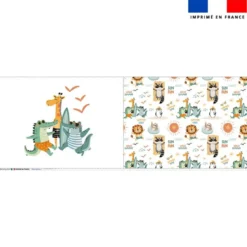 Coupon oreiller imprimé animaux à la plage