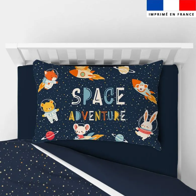 Coupon oreiller imprimé animaux dans l'espace