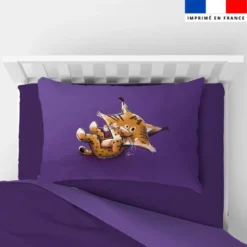 Coupon oreiller imprimé bébé lynx - Création Stillistic