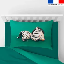 Coupon oreiller imprimé bébé zèbre - Création Stillistic