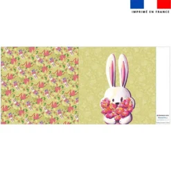 Coupon oreiller imprimé lapin printanier - Création Stillistic