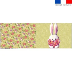 Coupon oreiller imprimé lapin printanier - Création Stillistic
