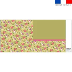 Coupon oreiller imprimé mini lapin printanier vert clair - Création Stillistic