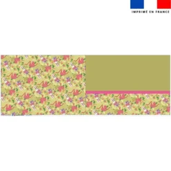 Coupon oreiller imprimé mini lapin printanier vert clair - Création Stillistic
