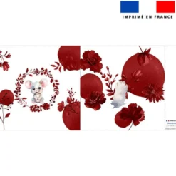 Coupon oreiller imprimé souris aquarelle