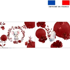 Coupon oreiller imprimé souris aquarelle