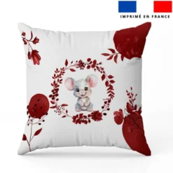 Coupon oreiller imprimé souris aquarelle