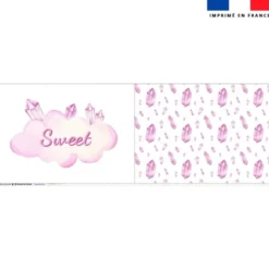 Coupon oreiller imprimé sweet flamant rose
