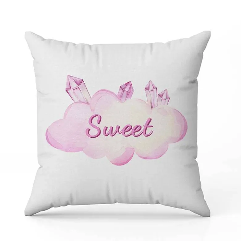 Coupon oreiller imprimé sweet flamant rose