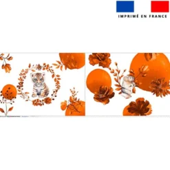Coupon oreiller imprimé tigre aquarelle