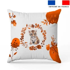 Coupon oreiller imprimé tigre aquarelle