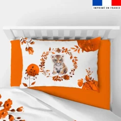 Coupon oreiller imprimé tigre aquarelle