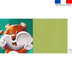 Coupon oreiller imprimé Tigre Lou-Stick - Création Stillistic