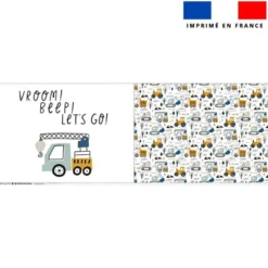 Coupon oreiller imprimé tracteur