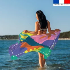 Coupon paréo motif design multicolore