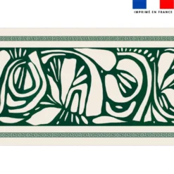 Coupon paréo motif forme abstraite verte