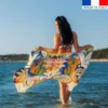 Coupon paréo motif formes colorées